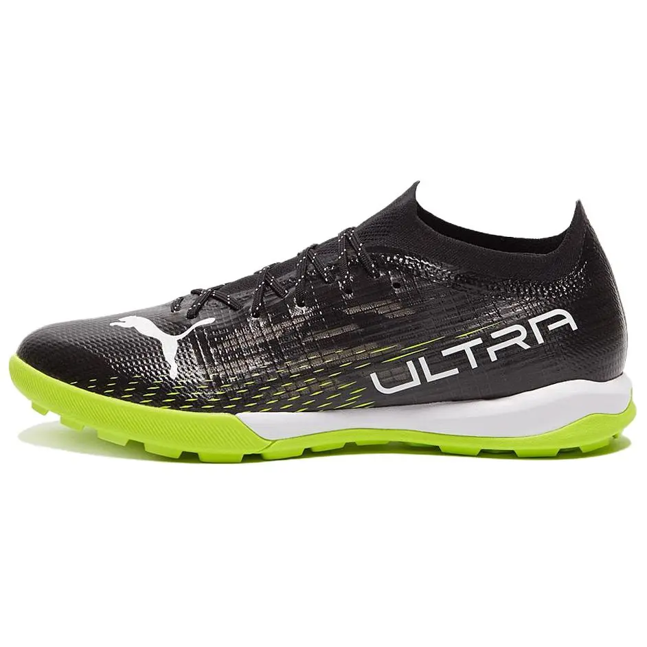 PUMA Ultra 1.3 AG Artificial Ground Artificial Turf Soccer Shoes Men's Black Green White