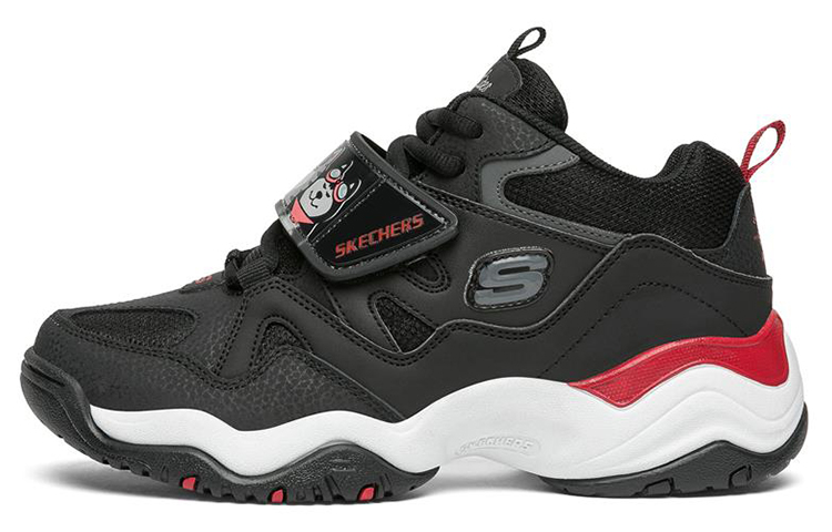 Женские кроссовки Skechers D'Lites Train (черно-красные) — фото 1