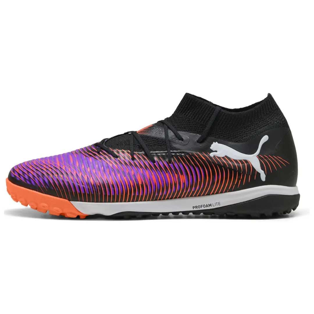 PUMA FUTURE 8 PRO Abrasion Resistant Soccer Shoes Unisex Black White Red