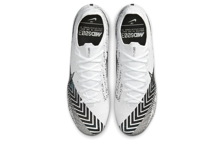 Футбольные бутсы Nike Mercurial Vapor 13 Elite MDS FG (белый / черный) — Белый / чёрный — фото 4
