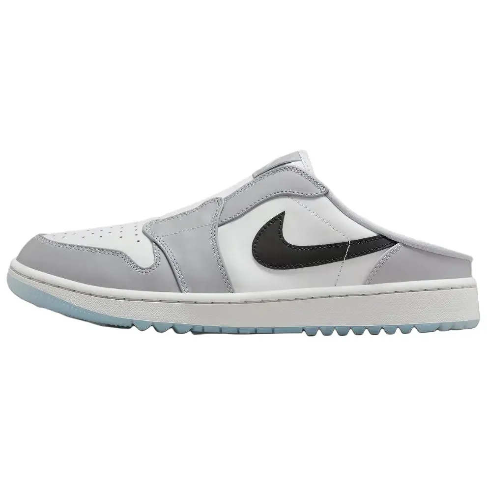 Jordan Air Jordan 1 Leather Low top Casual Shoes Men's Gray Black