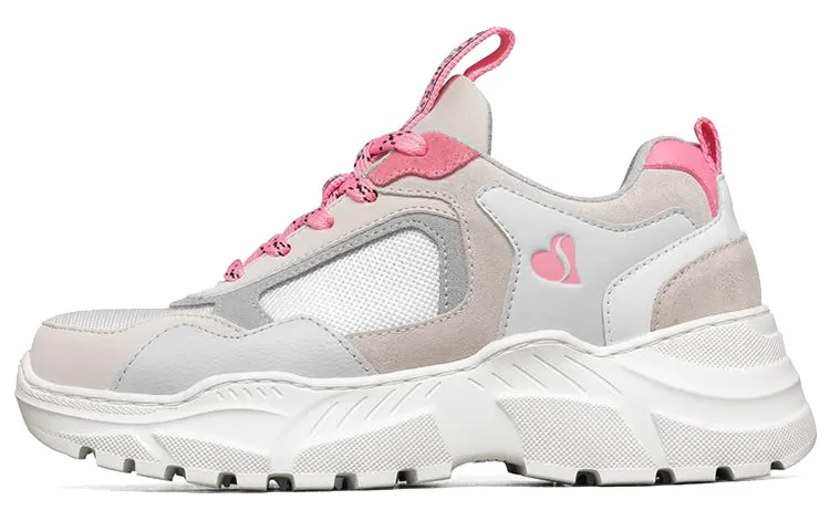 Skechers B Rad Running Shoes Grey/Pink Women's