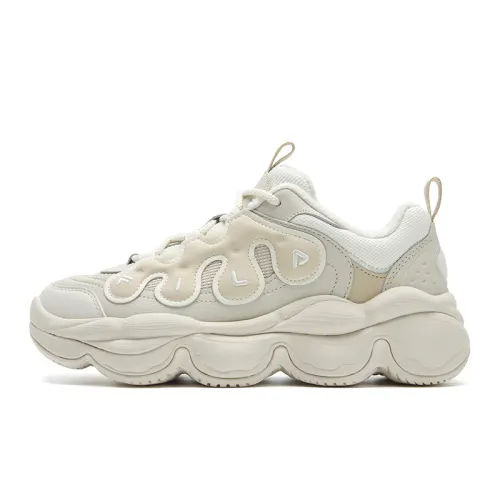 FILA PEASE WE Wear resistant And Lightweight Low top Casual Shoes Women's White Brown