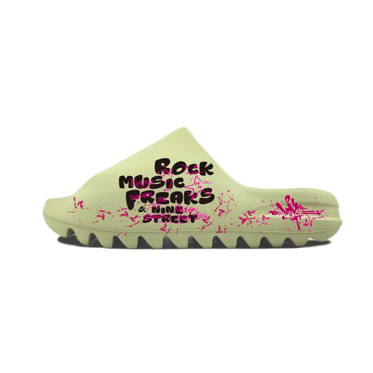 Adidas Originals Yeezy Slide EVA Slip Resistant Slide Slippers Unisex Green