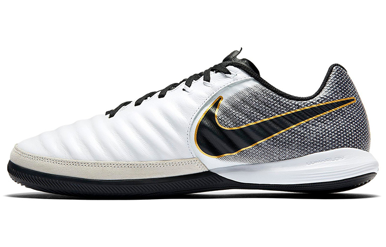 Nike Lunar Legend 7 Pro IC/in Leather Cushioning Slip Resistant Abrasion Resistant Soccer Shoes Men's White Black