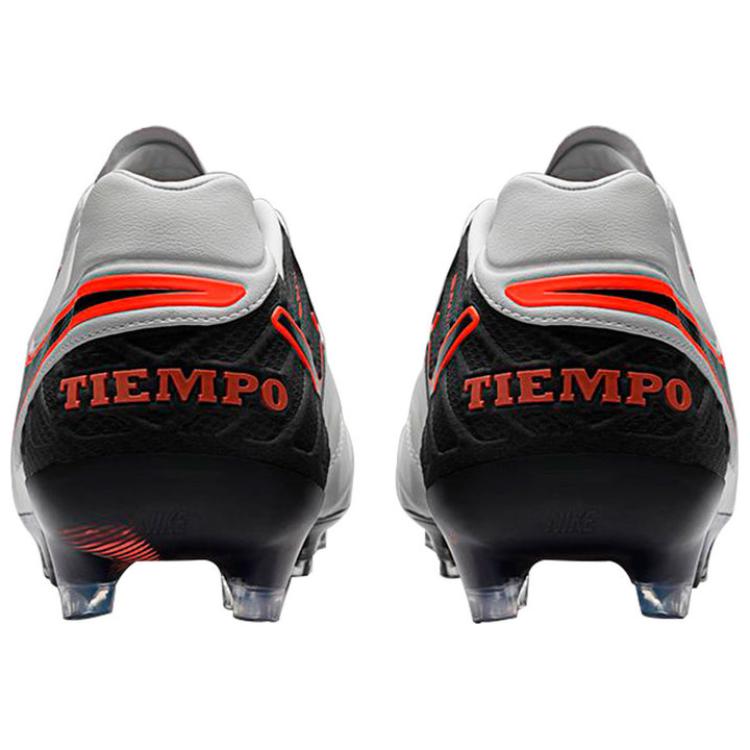 Nike Tiempo Legend 6 Comfortable And Lightweight Slip Resistant Abrasion Resistant Soccer Shoes Unisex White Black