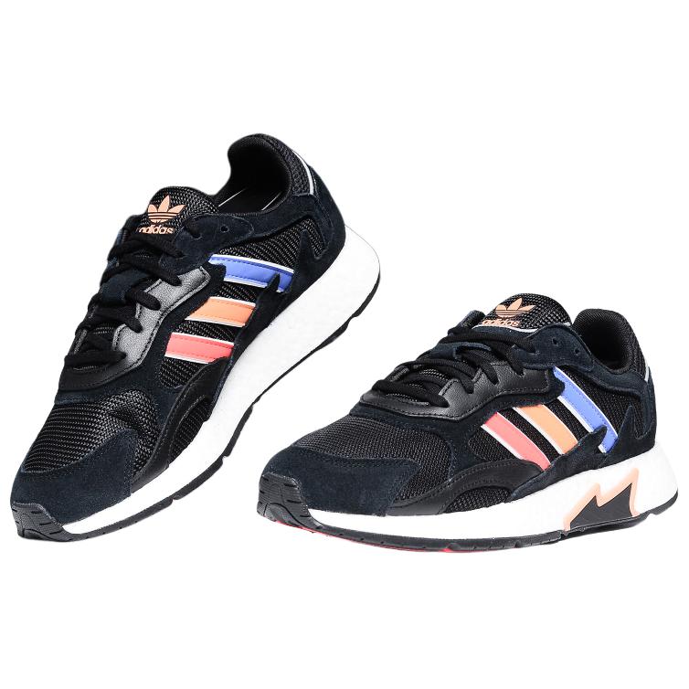 Кроссовки adidas originals TRESC Run BR (черно-оранжевые) — Чёрный / синий / оранжевый / красный — фото 3