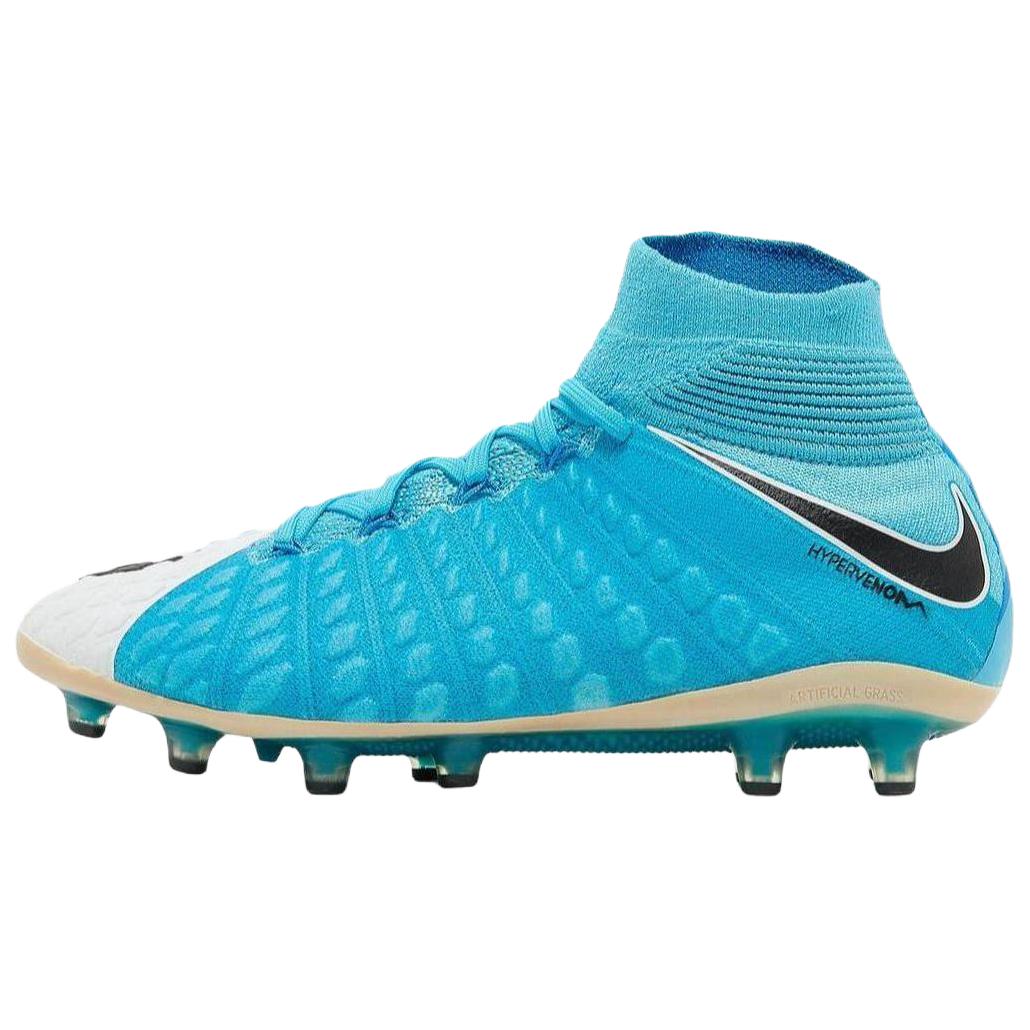 Мужские бутсы Nike Hypervenom Phantom 3 AG TF (сине-бело-черные)