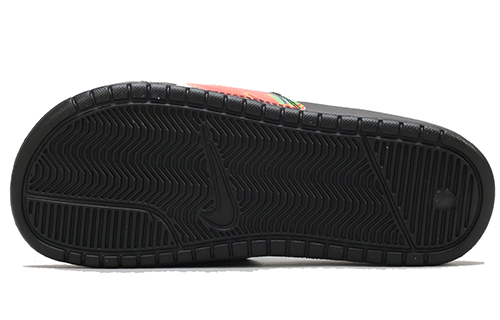 Женские шлепанцы Nike Benassi JDI Print (черно-черные) — фото 5