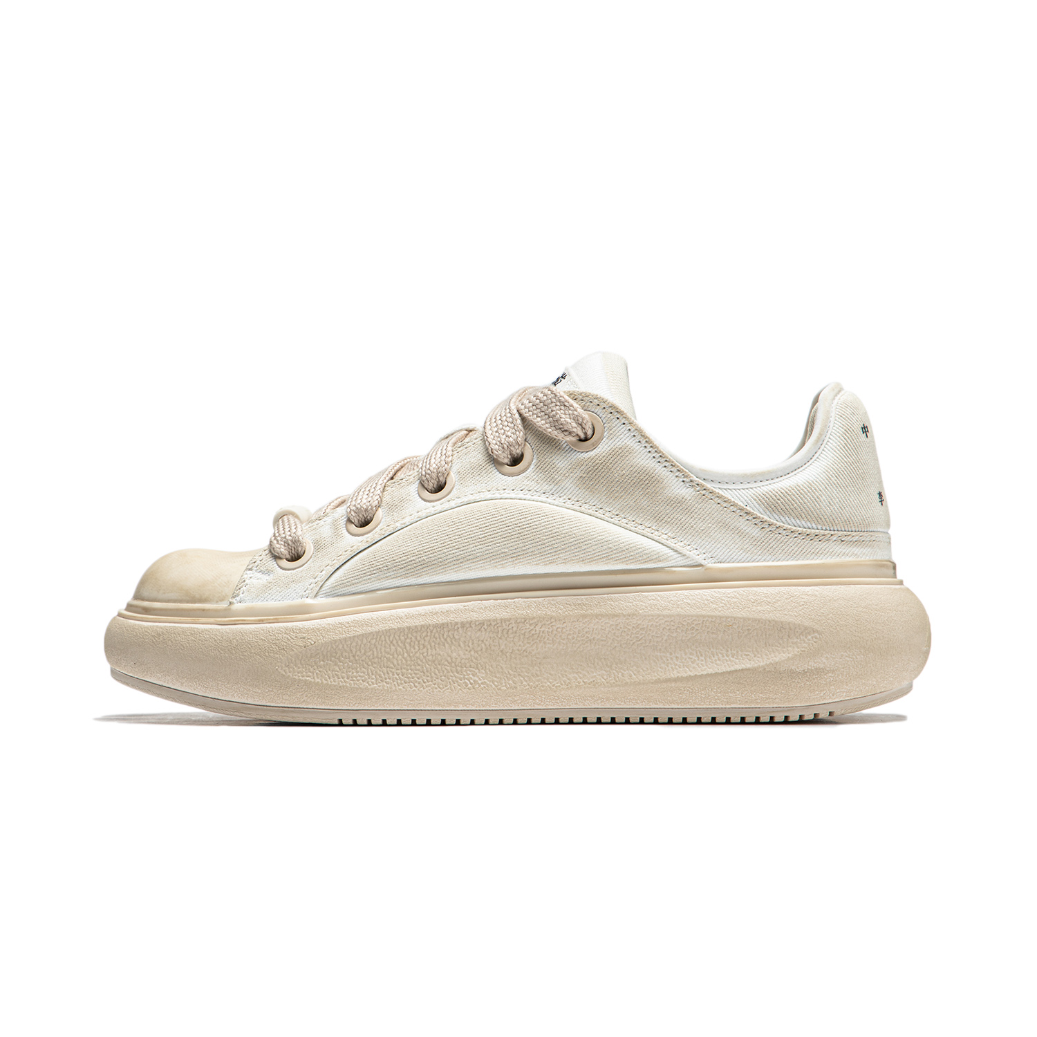 Li Ning Yun You C4D Cushioning, Wear Resistant Low top Casual Shoes Men's Ivory