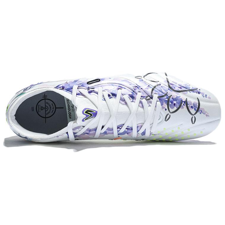 KELME MG Multi Ground Abrasion Resistant Slip Resistant Soccer Shoes Men’s White Purple Master 2.0