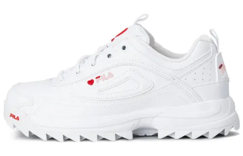FILA Distorter Heart Comfortable Low top Casual Shoes Unisex White