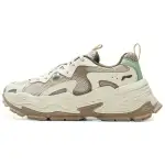 Li Ning Star Cushioning Slip Resistant Abrasion Resistant Coverage Low top Casual Shoes Women's Beige Brown