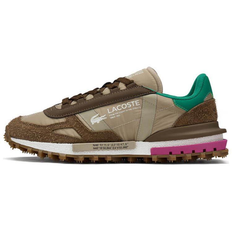 LACOSTE Comfortable Abrasion Resistant Abrasion Resistant Low top Casual Shoes Men's Brown
