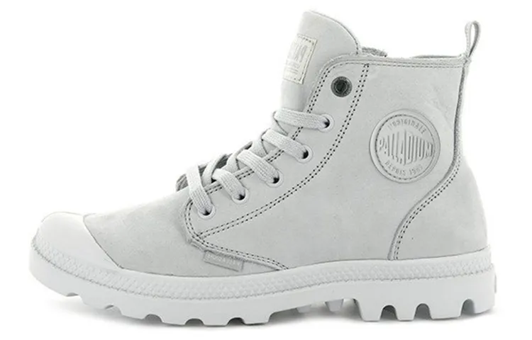 Palladium Pampa Combat Boots Women's Gray White
