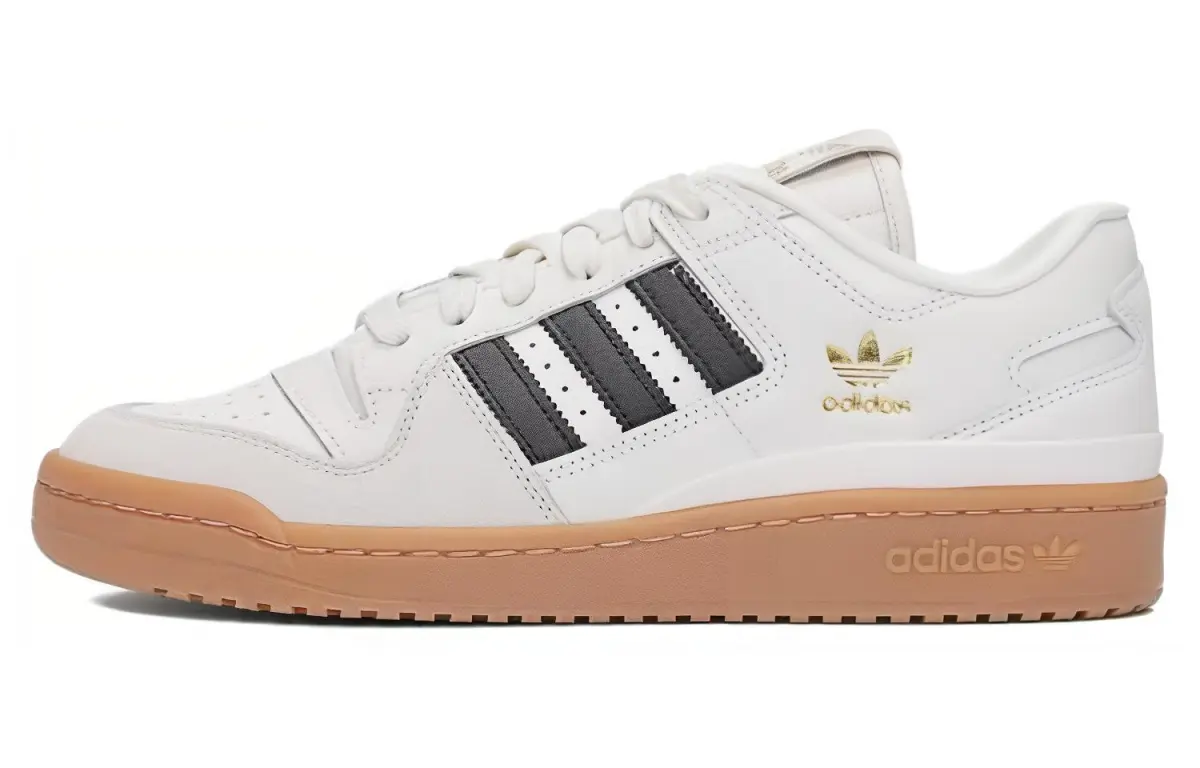 Adidas Originals FORUM Synthetic Leather, TPU Wear resistant And Lightweight Low top Casual Shoes Unisex White