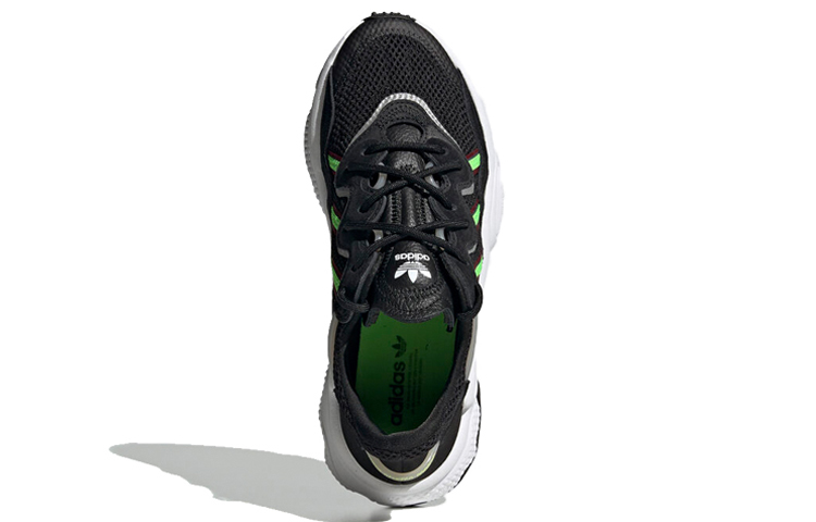 Женские кроссовки adidas originals Ozweego (черно-зеленые) — фото 4