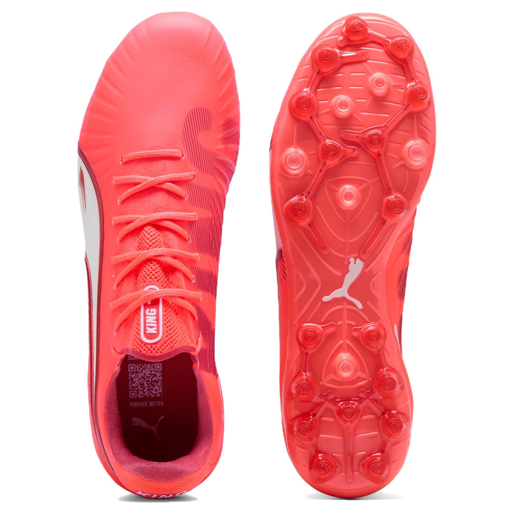 PUMA King Ultimate MG Multi Ground Soccer Shoes Unisex Red