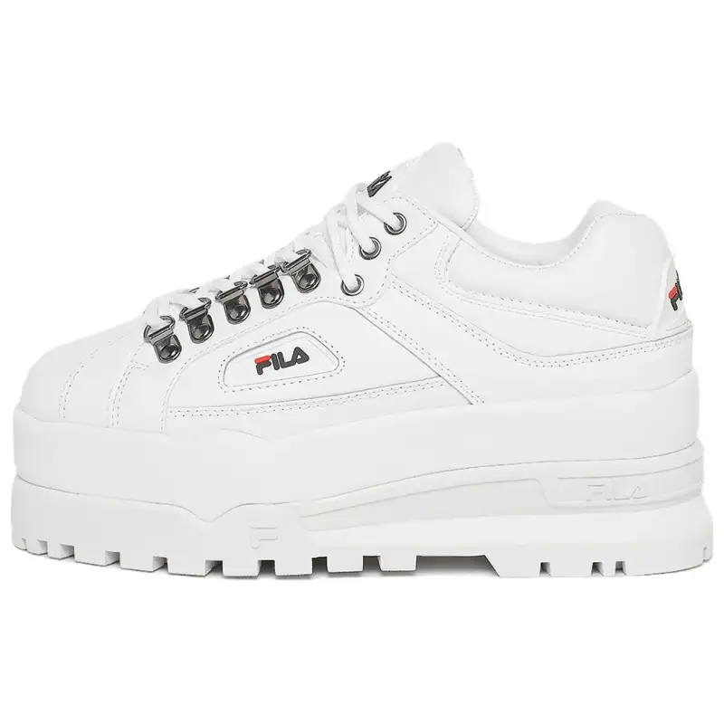 FILA Trailblazer Wedge Comfortable Cushioning, Wear Resistant Low top Casual Shoes Women's White