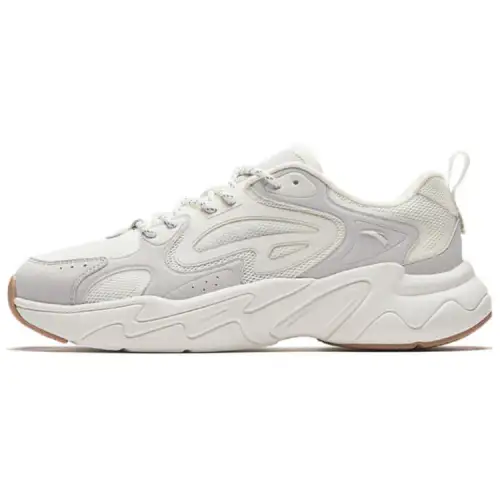 Anta Pulse Slip Resistant, Abrasion Resistant, Breathable Low top Casual Shoes Men's White Gray