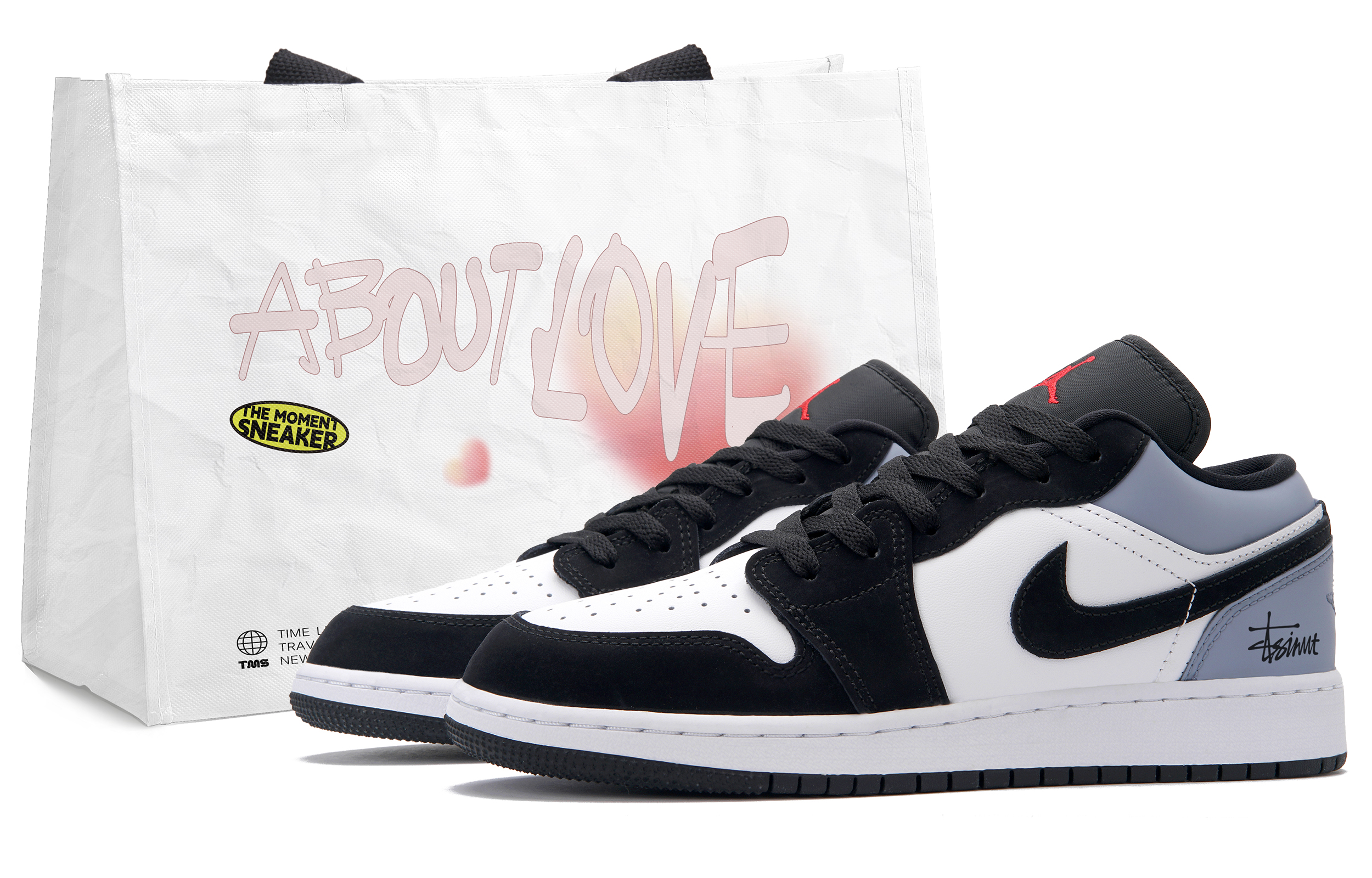 Jordan Air Jordan 1 Blueberry Bubble Low top Vintage Basketball Shoes Unisex White