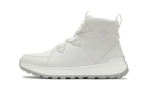 DESCENTE Ski Style Slip Resistant Abrasion Resistant High top Casual Shoes Women's Light Gray