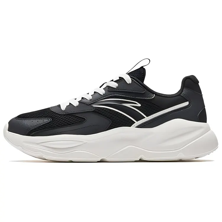Anta Unruly Series Fabric Slip Resistant Abrasion Resistant Low top Casual Shoes Men's Black White