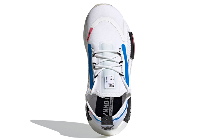 Женские кроссовки adidas originals NMD_R1 (бело-синие) — Белый / синий — фото 4