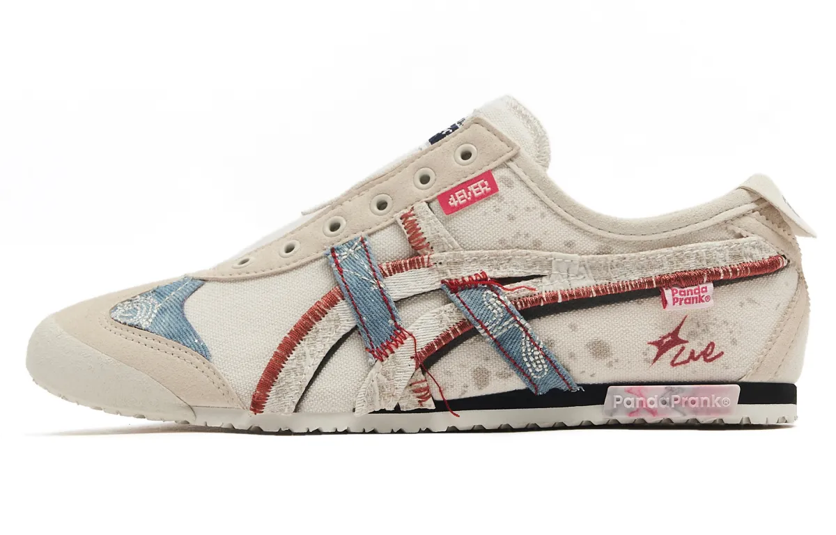 Onitsuka Tiger MEXICO 66 Cushioning Slip Resistant Sports Casual Shoes Unisex Beige White Red