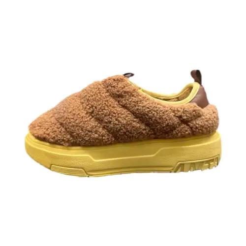 Anta Slip Resistant Abrasion Resistant Slip Resistant Abrasion Resistant Low top Casual Shoes Women's Brown Yellow