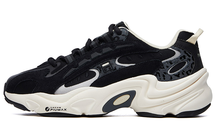 FILA Fila PANTERA fabric synthetic leather leather nylon polyester (polyester fiber) Xiaobao comfortable and versatile sports shoes low-top lifestyle casual shoes men's black