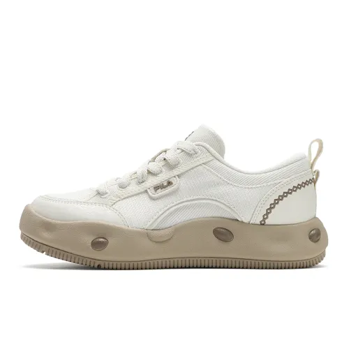 FILA COOKIES Cookie Shoes Breathable Low top Casual Shoes Women's Tofu White