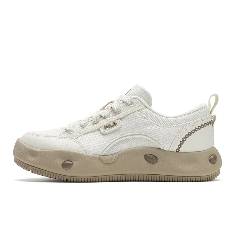 FILA COOKIES Cookie Shoes Breathable Low top Casual Shoes Women's Tofu White