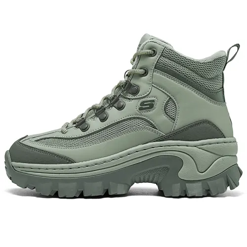 Skechers DIGHTON Abrasion Resistant Breathable High top Casual Shoes Women's Olive Green