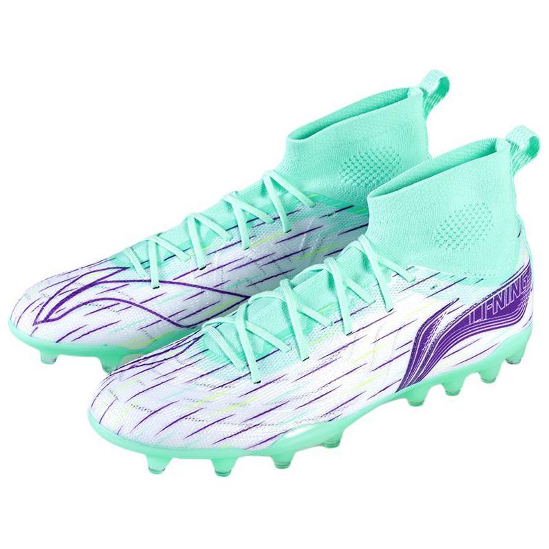 Li Ning MG Multi Ground Artificial Turf Soccer Shoes Men’s White Green Purple