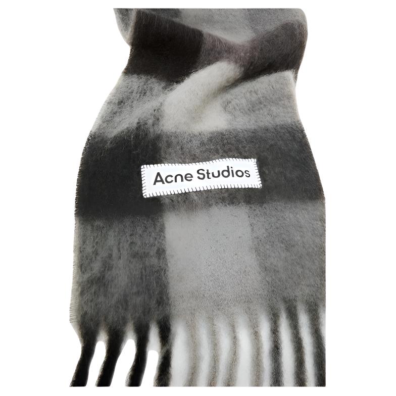 Шарф Acne Studios (черно-серо-темно-серый)