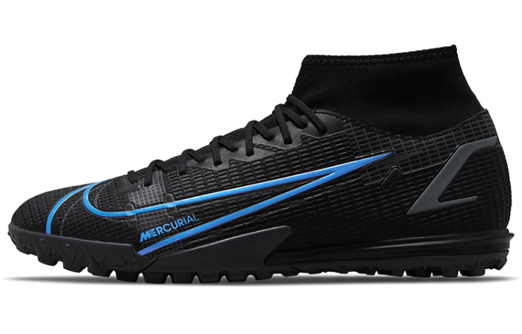 Nike Mercurial Superfly 8 14 Academy sports comfort TF (glue spikes) hard grass artificial grass shock-absorbing anti-slip wear-resistant wrapping balance and impact resistance football shoes men's black