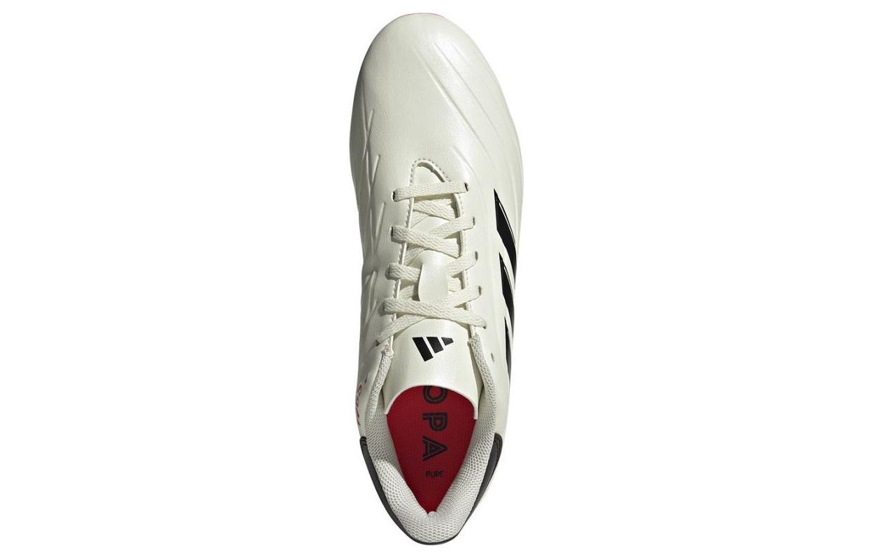 Adidas COPA PURE 2 AG Artificial Ground Slip Resistant Abrasion Resistant Soccer Shoes Unisex White Black Red