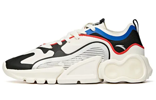ANTA Casual Shoes Men's Low Top Ivory White/Black/Dark Blue