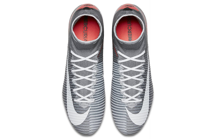 Мужские бутсы Nike Mercurial Superfly 5 FG (серый с черным) — фото 4