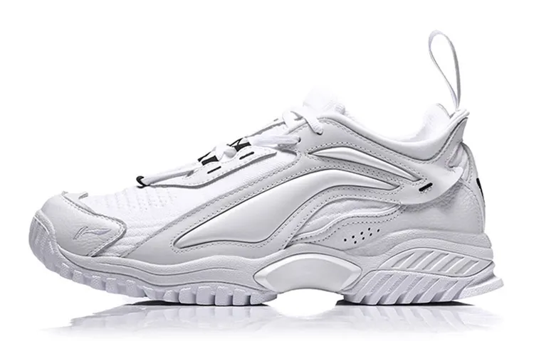 Li Ning Slip Resistant Abrasion Resistant Low top Sports Casual Shoes Men's Pure White