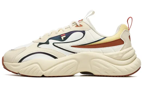 FILA FUSION Conch Abrasion Resistant Low top Casual Shoes Women's Ecru Early Snow