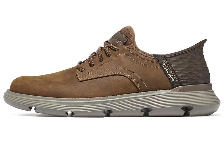Мужские туфли Skechers Slip ins (коричневые)