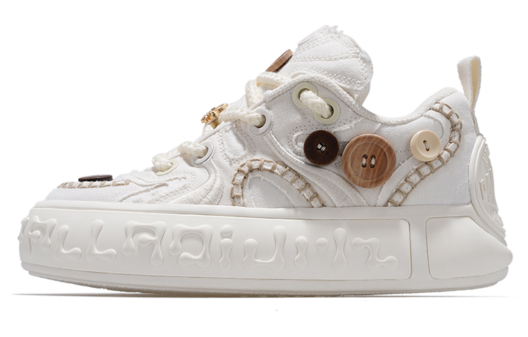 Palladium Button Shoes Canvas Height Increasing Breathable Rebound Low top Sports Casual Shoes Unisex Ecru