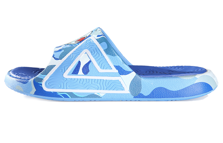 PEAK X IDX Slide Slippers Men's Blue Camouflage Color