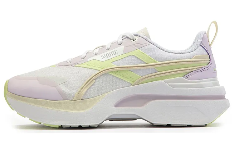 PUMA Kosmo Rider Pastel Wns Fabric Cushioning Abrasion Resistant Low top Casual Shoes Women's White Yellow Pink