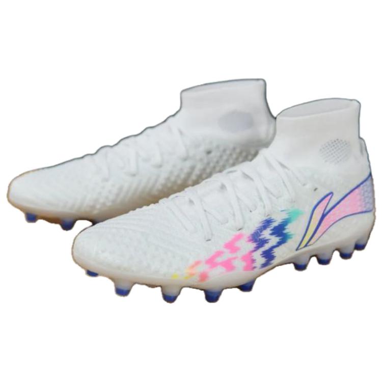LI NING 1990 MG Multi Ground Cushioning Rebound Soccer Shoes Men’s White