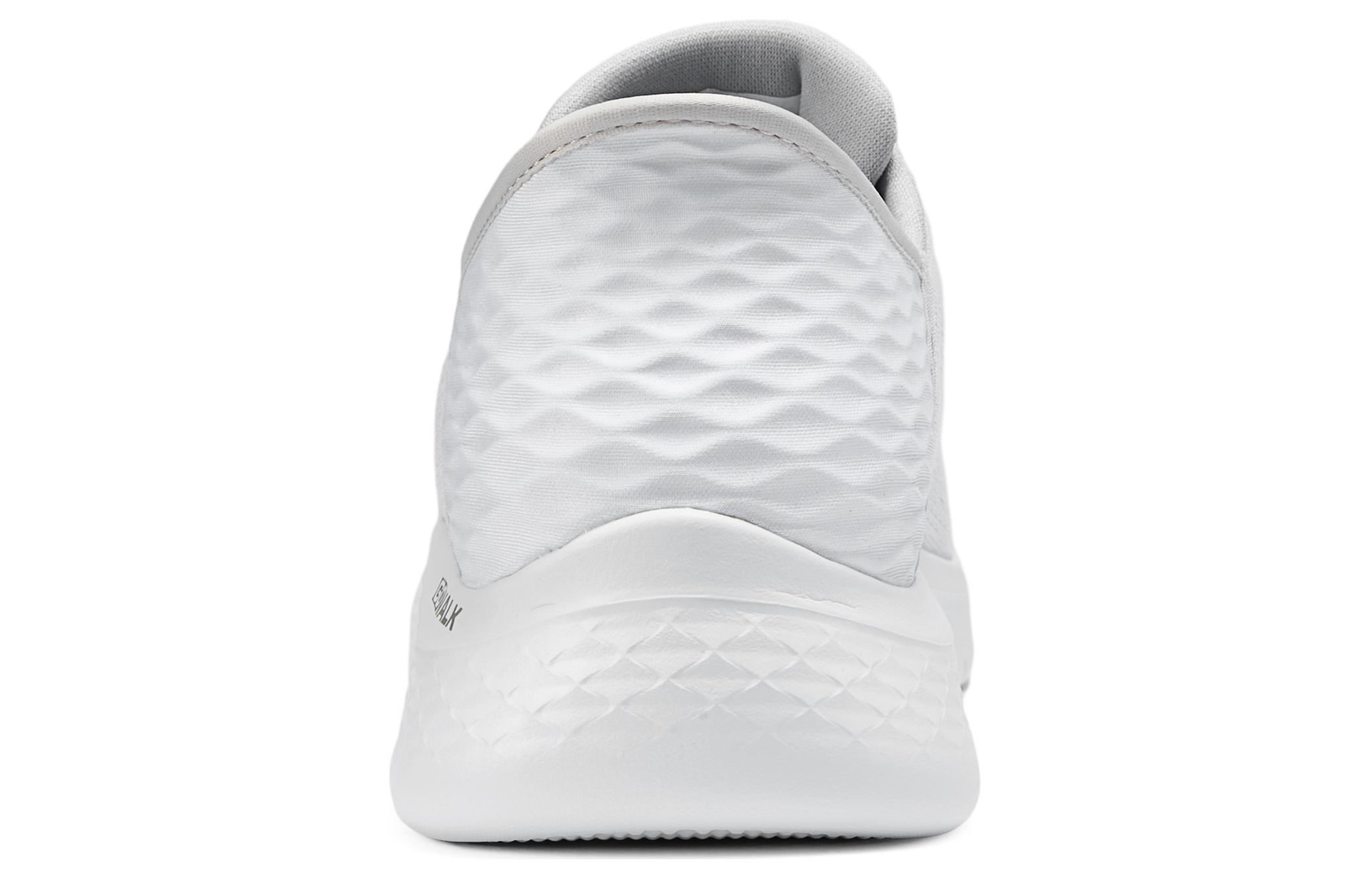 Skechers Go Walk Fle Hands Free Slip Ins Fabric Cushioning Low top Casual Shoes Men’s White Gray