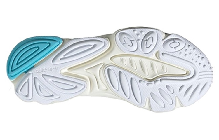 Женские кроссовки adidas originals Ozweego (бело-серо-оранжевые) — фото 5
