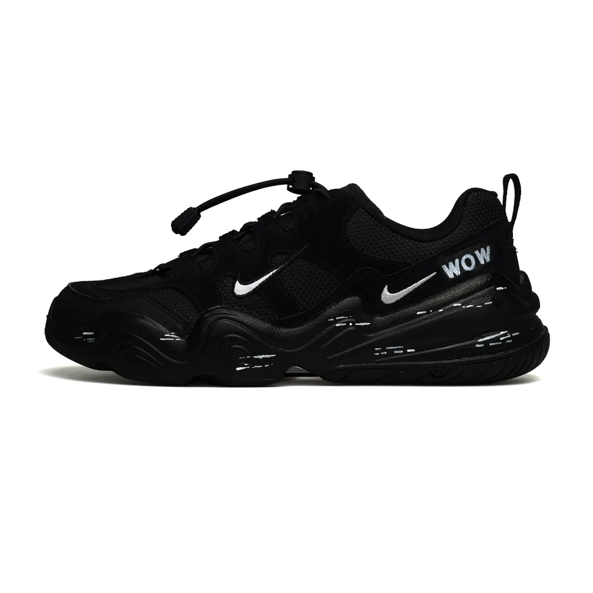 Nike Tech Hera Vassell Abrasion Resistant Abrasion Resistant Low top Casual Shoes Unisex Black